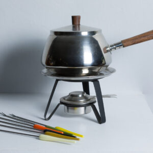 stainless steel fondue set