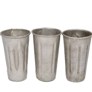 Vintage aluminium milkshake cups